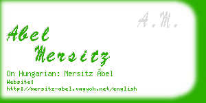 abel mersitz business card