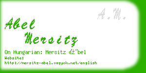 abel mersitz business card